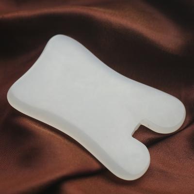 China New Design Afghan White Jade Stone GUA SHA Face Scraping Guasha Massager Factory Gua Sha Jade Facial Guasha Board White for sale