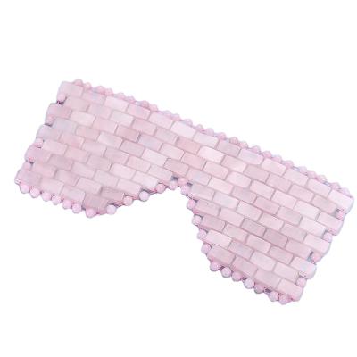 China Anti-wrinkle Rose Quartz Jade Eye Mask of Rose Quartz Jade Eye Mask of the latest skin rejuvenation design the best protective mask for sale