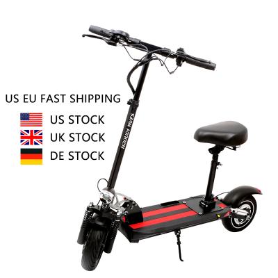 China 10 inch big wheel unisex new electric scooter 350W 48V double kick motor folding motor for sale