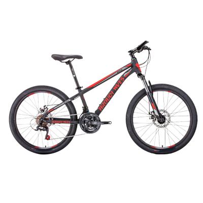 China New flat dirt style mountain bike 24 inch tire 21Speeds spoke cheap mountain bicycle from China for sale