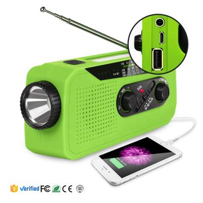 China Headphone jack; Low speaker; power bank; Flashlight ; Solar Hand Crank Dynamo Emergency AM/FM Radio Compass LED Flashlight Charging for sale