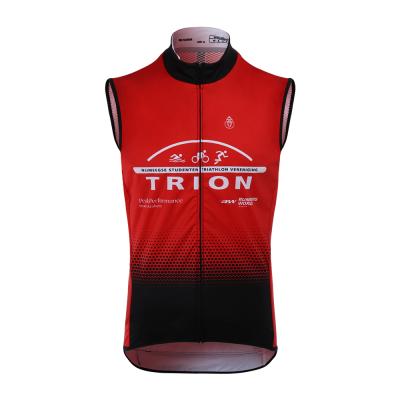 China Custom Printing Sleeveless Cycling Vest Windproof Cycling Vest Lightweight Antibacterial Waterproof Cycling Vest for sale