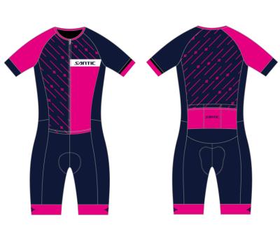 China Santic Skin Suit Breathable Custom Aerodynamic Cycling Cycling Wear for sale