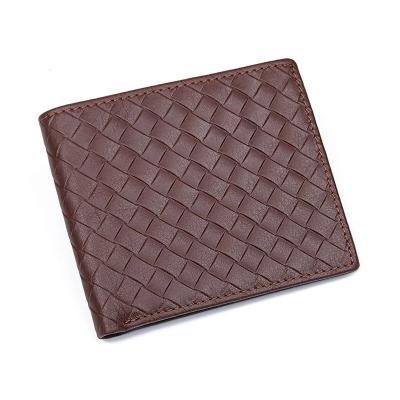 China Customized Waterproof RFID Bifold Airline Tag High Quality Short Thin Leather Men Crypto Wallet Smart Wallet Crypto Blocking Men's Wallet for sale