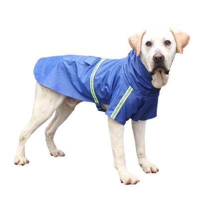 China Amazon Stored Large Dog Raincoat Style Cape Raincoat Reflective Waterproof Pet Brand Windproof Hooded Raincoat For Dogs for sale