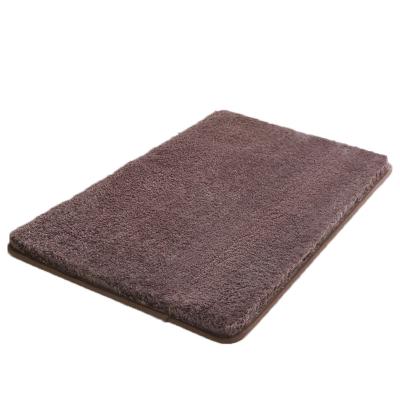 China Two Piece Set of Washable Modern Floor Mat Non Slip Bathroom Solid Color Washable Custom Floor Mat for sale