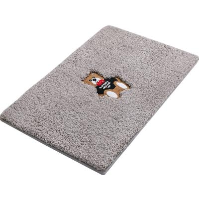 China Cartoon Bear Washable Custom Bathroom Non Slip Mat Washable Modern Indoor And Outdoor Rug for sale