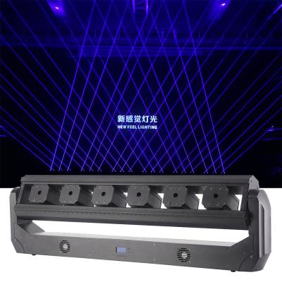 China Club/dj/disco/pub/event/performance/tvshow/party/ballroom ZB650 6 big blue array moving 500mw/450nm moving laser beam bar for sale