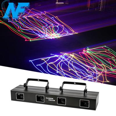 China Club/dj/disco/pub/event/performance/tvshow/party/ballroom F2066 4 560mw RGB full color main stepper motor laser light with patterns for sale