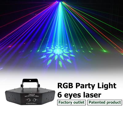 China Theme Park Factory Direct Supply 6 Eyes Six Hole Laser Party Light Free Samples for sale