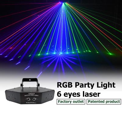 China Original Factory 6 Eyes Theme Park Six Hole Laser Party Light OEM for sale