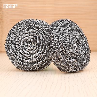 China SSGP Sustainable Kitchen Ball Stainless Steel Wire Scourer Kitchen Scourer Cleaning Steel Wool for sale