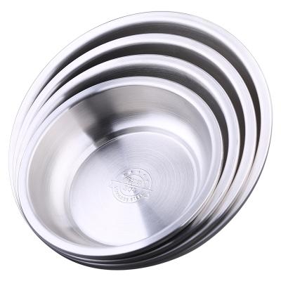 China SSGP Sustainable Kitchen Stainless Steel Indian Fruit Food Serving Thali Dish Dish Round for sale