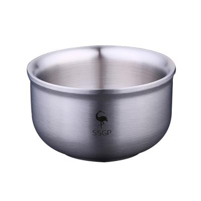 China SSGP Metal Double Wall Metal Chinese Stainless Steel Double Wall Large Small Ice Cream Baby Kids Soup Food Rice Noodle Bowls for sale