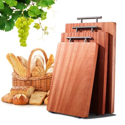 China SSGP Kitchen Wood Board Vegetable Chicken Steak Rice Husk Stocked Bread Cutting Boards With Handle for sale