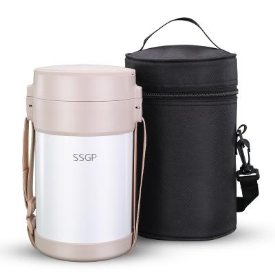 China SSGP Stainless Steel Thermos Food Container Easy Carrier Durable Warmer Thermal Insulated Lunch Box For Kids for sale