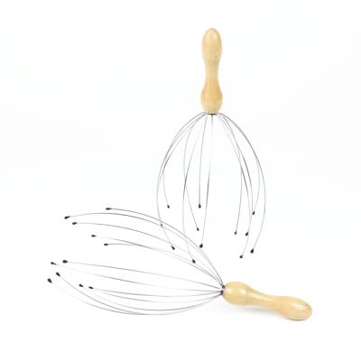 China Portable Handheld Wooden Scalp Head Spider Massager Claw Head Massager for sale