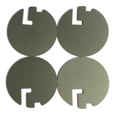 China Soft Magnet Industrial Disc Ferrite Magnet OD 47mm With Slot Round Magnet Ferrite Sheet For Mobile Phone Radio Charging for sale