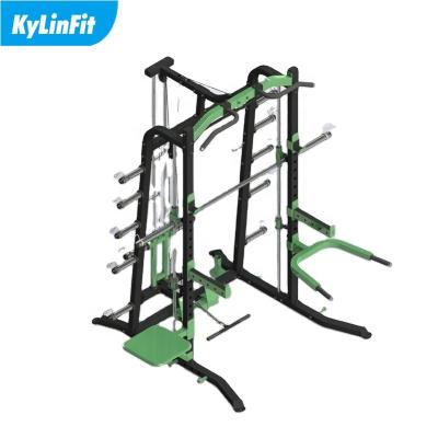 China Functional Indoor Squatting Trainer Multifunctional Squat Rack Machine Blacksmith Equipment Rack Kylinfit Blacksmith Machine Gym for sale