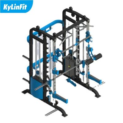 China Functional Indoor Squatting Trainer Multifunctional Squat Rack Machine Blacksmith Equipment Rack Kylinfit Blacksmith Machine Gym for sale