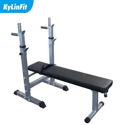 China Kylinfit Salon Adjustable Foldable Weightlifting Bench Home Gym Equipment Drop Press Bench Stand for sale