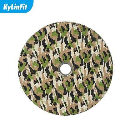 China Universal Gym Weight Kylinfit Rubber Bumper Plates Camouflage Bumper Plates for sale