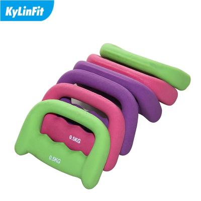 China Rubber Covered Letter D Shaped Neoprene Dumbbell For Dumbbell Women Lower Prices for sale