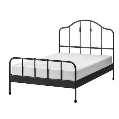 China Simple double size design metal bed frame (the other) metal adjustable high quality bed high headboard for sale