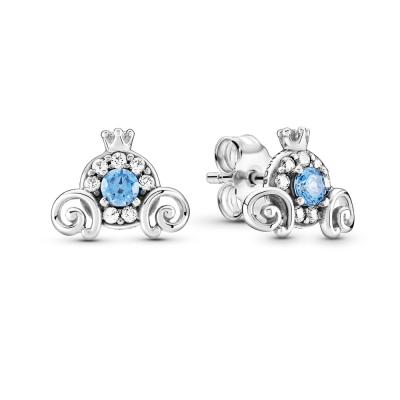 China Cinderella Pumpkin Stud Earrings CLASSIC 100% 925 Sterling Silver Cinderella Earrings for Fashion Women Jewelry fit Pandoraer for sale