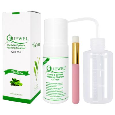 China Wholesale Face Tea Tree Lash Cleanser Custom Eyelash Cleanser Private Label Lash Foam Shampoo For Eyelash Extension for sale