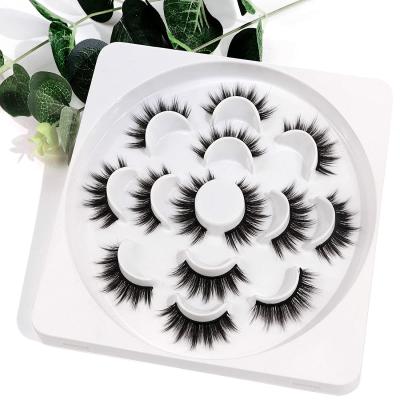 China Full False Mink Lashes Pack Mixed 14 Volume 5D False Eyelashes Pairs 15-18mm Natural Cruelty Free Tapered Lashes Fluffy Lashes for sale