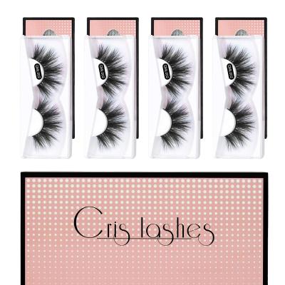 China Full Volume Mink Lashes False Eyelashes Full Volume Tapered Mink Eyelashes Fluffy 3D Mink Fake Eyelashes 4 Pairs 25mm Lashes for sale