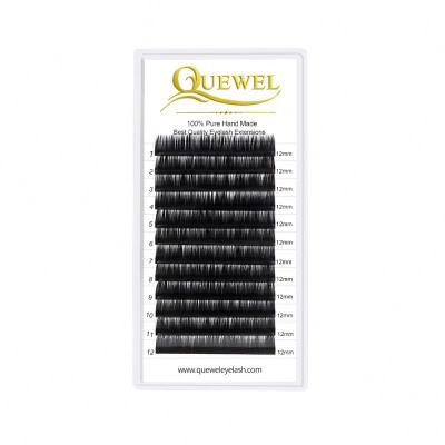 China Natural Look and Softer Wholesale Supplies Mink Individual Classic Russian Volume Lash Extension Bulk Eyelash Extension by Quewel for sale