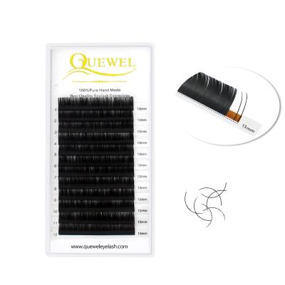 China Quewel Classic Eyelash Extensions 0.05/D 13mm different eyelash extension and supply classic eyelash extension private label for makeup salon for sale