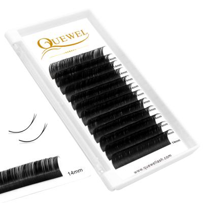 China Long Natural Ellipse Lash Extensions 100% New Handmade Matte Flat Lash Split Flat Eyelash Extensions for sale