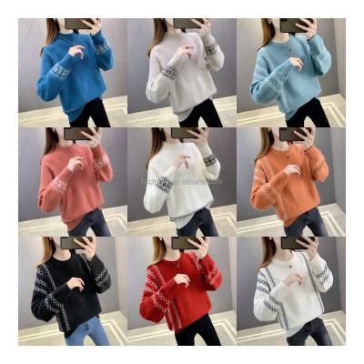 China wholesale cheap winter custom sweater women's clothing anti-wrinkle warm knitted oversized sweater autumn sweater for sale