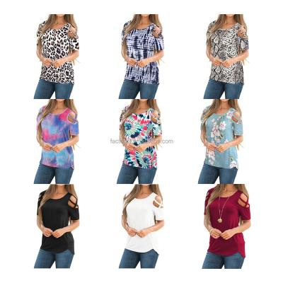 China Cheap Wholesale Women's Anti-wrinkle Beach Pattern T-shirt Women's T-shirt Custom Logo for sale