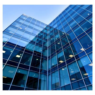 China Traditional dark blue /tinted reflective glass reflective glass for commercial building for sale