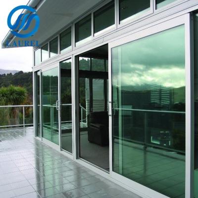 China traditional green tinted glass sliding window/tinted sliding glass doors for sale for sale