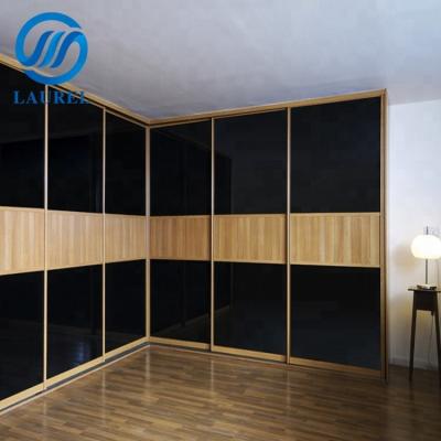 China Traditional Black, Red, White, Yellow Backing Paint Glass / Lacquered Glass For Office Decorative Wall Panels And Door for sale