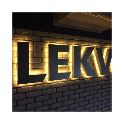 China Hot-selling Buildings 3D Metal Back Lit Signs Backlit Led Letter Sign Channel Letter Indoor Or Outdoor for sale