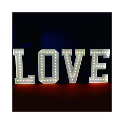 China Powder Coated Wholesale Color LED Signs Marquee Letter Vintage LOVE Signs Marquee Letters Light Custom Signs Up Letters for sale