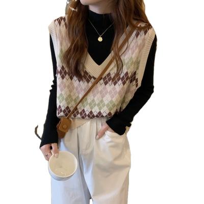 China Autumn And Winter Stable Wholesale Quality Women's New Casual V-Neckline Sleeveless Knitted Sweater for sale