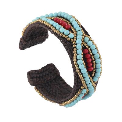 China Hot Selling Personality BOHEMIA Style Demon Eye Bracelet Bohemian Bracelet BOHEMIA Crystal Luxury Charm Beaded Bangle Tibetan Bracelet for sale