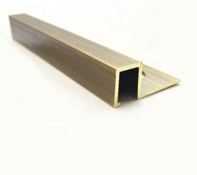 China Modern Hot Sale Customized L U T Shape Round Square Curved Edge Corner Tile Trim Brass for sale