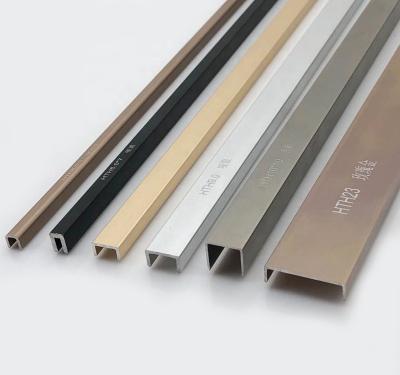 China Modern hot sale u profile aluminum listello tile trim for ceramic wall connection for sale