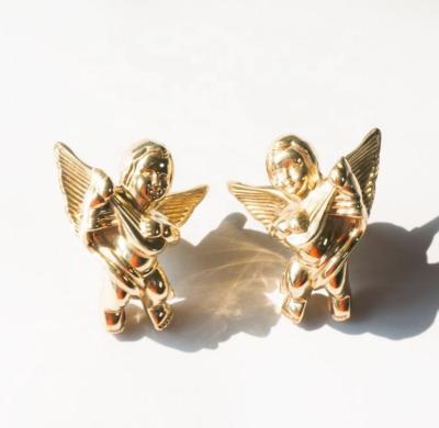 China Modern Hot Selling Angel Angels Cabinet Pull Knob Creative Thinker Brass Furniture Handle for sale