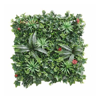 China Decoration 100x100cm Panel Size Plants Artificial Vertical 3D Wall Green Wall For Decoration for sale