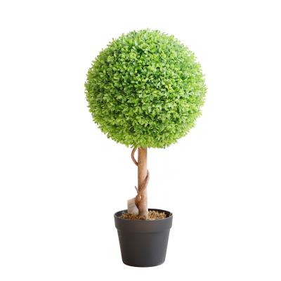 China 35 inch Indoor or Outdoor Artificial Boxwood Modern Topiary Spiral Tree for sale