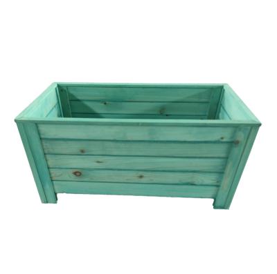 China Plant Anticorrosive wood planting box Outdoor indoor garden rectangular solid wood multi functional planting box for sale